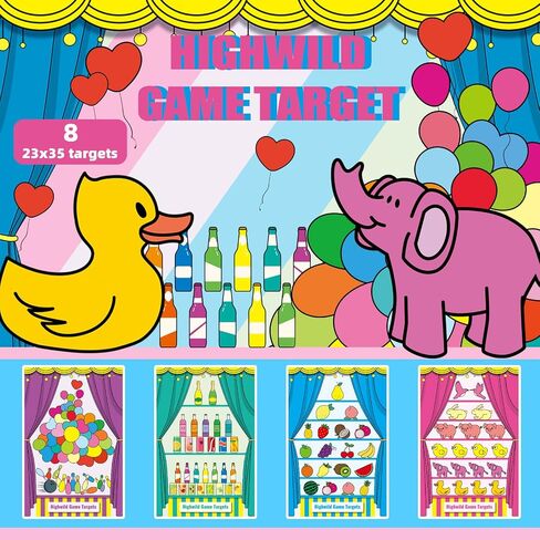 Highwild 8 Pack Creative Fun Shooting Targets - 23X35 Inch, 4 Unique Whimsical Designs in Saudi Arabia