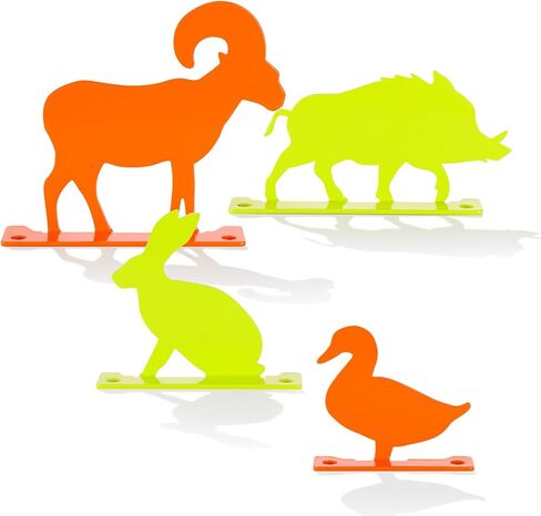 Highwild Animal Silhouette Knockovers Metallic Silhouette Targets - 4 Pack High Visibility Neon Color Powder Coated Steel Animal Shooting Targets in Saudi Arabia
