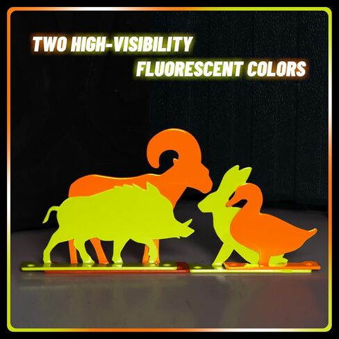 Highwild Animal Silhouette Knockovers Metallic Silhouette Targets - 4 Pack High Visibility Neon Color Powder Coated Steel Animal Shooting Targets in Saudi Arabia