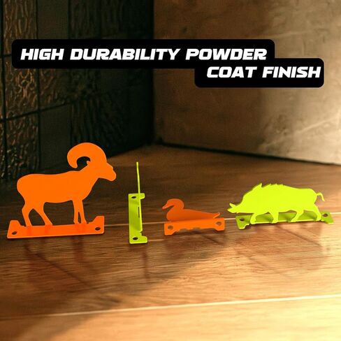 Highwild Animal Silhouette Knockovers Metallic Silhouette Targets - 4 Pack High Visibility Neon Color Powder Coated Steel Animal Shooting Targets in Saudi Arabia