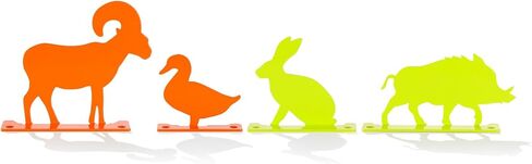 Highwild Animal Silhouette Knockovers Metallic Silhouette Targets - 4 Pack High Visibility Neon Color Powder Coated Steel Animal Shooting Targets in Saudi Arabia
