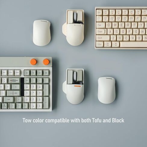 LOFREE PBT Touch Mouse Replacement Back Cover - Expandable Shell Attachment to Enlarge Mouse Size for Large Hands (Block) in Saudi Arabia