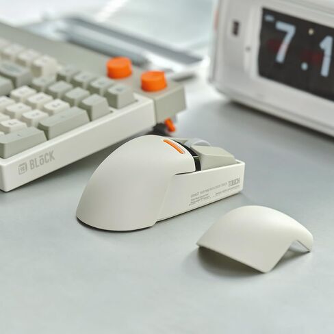 LOFREE PBT Touch Mouse Replacement Back Cover - Expandable Shell Attachment to Enlarge Mouse Size for Large Hands (Block) in Saudi Arabia