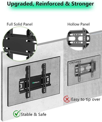 Fixed TV Wall Mount Bracket, Low Profile for Most 17-43 inch LED LCD OLED Flat Curved Screen Plasma TVs up to 66lb, Ultra Slim Small TV Monitor Mount Bracket Max VESA200x200mm in Saudi Arabia