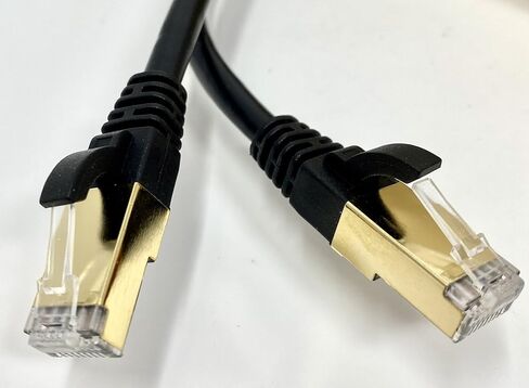 RiteAV - Cat8 Indoor/Outdoor, High Speed, Heavy Duty Ethernet Cable, UV Resistant, Weatherproof, S/FTP, 40Gbps, 2000 MHz, Gold Plated RJ45 Connectors for Modem/Router/Gaming - 65FT in Saudi Arabia