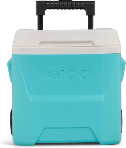 Igloos Cooler Hard-Sided Ice Chest, Portable Insulated Cooler with Wheels, Telescoping Handle, Cool Riser Tech, Leak-Resistant in Saudi Arabia