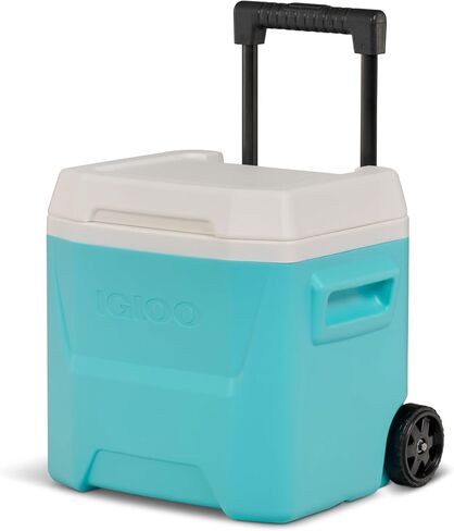 Igloos Cooler Hard-Sided Ice Chest, Portable Insulated Cooler with Wheels, Telescoping Handle, Cool Riser Tech, Leak-Resistant in Saudi Arabia