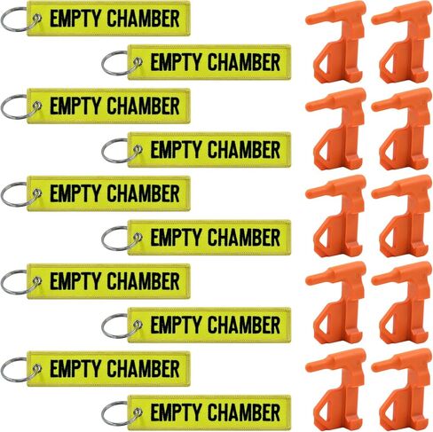 Chamber Flag, Safety Flag for Rifle, Handguns, Shotgun, Pistol, 6 Orange Chamber Flags with 6 Bright Orange Tags, Universal Compatibility Empty Chamber Indicators, Empty Chamber in Saudi Arabia