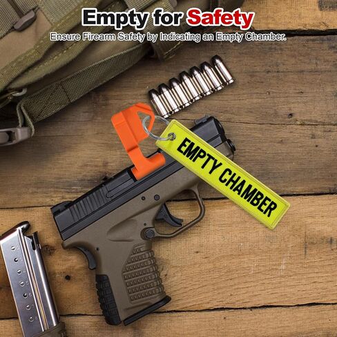 Chamber Flag, Safety Flag for Rifle, Handguns, Shotgun, Pistol, 6 Orange Chamber Flags with 6 Bright Orange Tags, Universal Compatibility Empty Chamber Indicators, Empty Chamber in Saudi Arabia