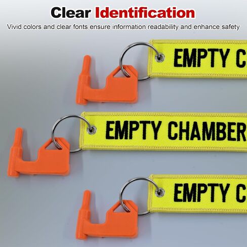 Chamber Flag, Safety Flag for Rifle, Handguns, Shotgun, Pistol, 6 Orange Chamber Flags with 6 Bright Orange Tags, Universal Compatibility Empty Chamber Indicators, Empty Chamber in Saudi Arabia