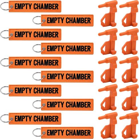 Chamber Flag, Safety Flag for Rifle, Handguns, Shotgun, Pistol, 6 Orange Chamber Flags with 6 Bright Orange Tags, Universal Compatibility Empty Chamber Indicators, Empty Chamber in Saudi Arabia