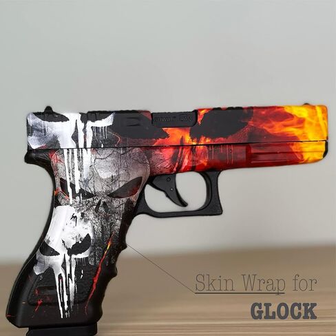 غلاف مسدس من الفينيل شديد التحمل من GOLD HOOK Pistol مع لمسة نهائية غير لامعة مقاومة للماء وغير عاكسة - صنع في الولايات المتحدة الأمريكية in Saudi Arabia