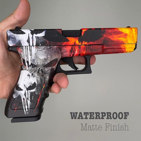 غلاف مسدس من الفينيل شديد التحمل من GOLD HOOK Pistol مع لمسة نهائية غير لامعة مقاومة للماء وغير عاكسة - صنع في الولايات المتحدة الأمريكية in Saudi Arabia