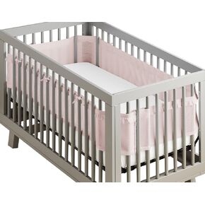 BreathableBaby Breathable Mesh Liner for Full-Size Cribs, Sheer Deluxe 5mm Mesh, Clouds (Size 4FS Covers 3 or 4 Sides) in Kuwait