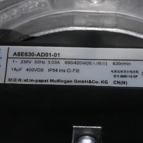 A6E630-AD01-01 230 فولت 3.30 أمبير 690/420 وات 830 دورة في الدقيقة مروحة تبريد 630 مم in Kuwait