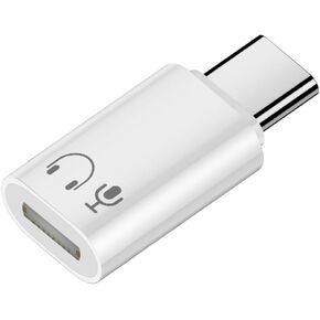 USB C to Lightning Audio Adapter, USB C Male to Lightning Female Headphone HiFi Converter Support Call/Listen to Music/Remote Control/Microphone (White) in Kuwait