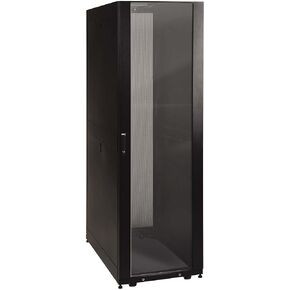 Eaton Tripp Lite 42U خزانة ذات رف ذو عمق قياسي مع نافذة أكريليك شفافة، 3000 رطل. السعة، أسود (SR42UBG) in Kuwait