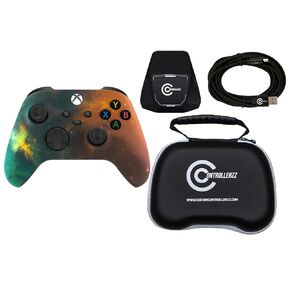Custom Controllerzz Controller Bundle – Includes Custom Wireless Controller for Xbox Series X/S, Xbox One, PC & Braided USB-C Cable, Controller Stand, & Universal Protective Case in Kuwait