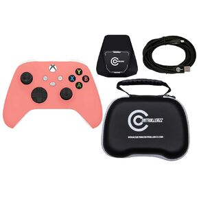 حزمة وحدة تحكم Custom Controllerzz - تتضمن وحدة تحكم لاسلكية مخصصة لأجهزة Xbox Series X/S وXbox One والكمبيوتر الشخصي وكابل USB-C المضفر وحامل وحدة التحكم وحقيبة حماية عالمية in Kuwait