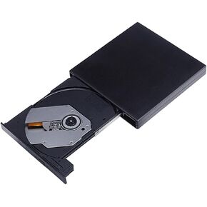 محرك أقراص خارجي للكمبيوتر المحمول، محرك أقراص DVD USB، ناسخ أقراص مضغوطة، قارئ أقراص DVD، أداة إعادة كتابة Dl Cd-rw، خفيف الوزن، محمول، لا يتطلب مصدر طاقة خارجي، Se Me Win in Kuwait