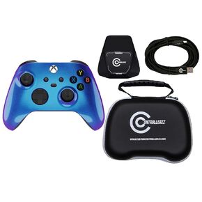 Custom Controllerzz Controller Bundle – Includes Custom Wireless Controller for Xbox Series X/S, Xbox One, PC & Braided USB-C Cable, Controller Stand, & Universal Protective Case in Kuwait