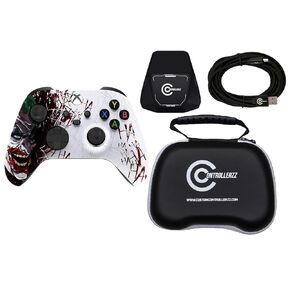 حزمة وحدة تحكم Custom Controllerzz - تتضمن وحدة تحكم لاسلكية مخصصة لأجهزة Xbox Series X/S وXbox One والكمبيوتر الشخصي وكابل USB-C المضفر وحامل وحدة التحكم وحقيبة حماية عالمية in Kuwait