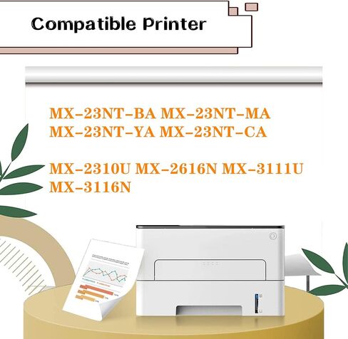 خرطوشة حبر PUCIO MX-23NTBA MX-23NTMA MX-23NTYA MX-23NTCA عالية السعة متوافقة مع طابعات Sharp MX-2310U MX-2616N MX-3111U MX-3116N سماوي in Kuwait