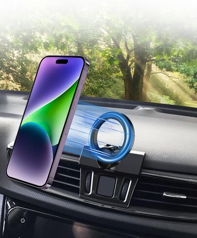 PZK حامل هاتف السيارة لنيسان روغ 2014-2017 2018 2019 2020 ملحقات حامل هاتف السيارة بفتحة تهوية مخصصة متوافق مع حاملات الهاتف الخلوي التي تدور 360 درجة بدون استخدام اليدين من Magsafe in Kuwait