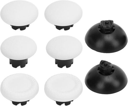 Thumbstick Caps Replacement Kit for Edge, Pro Elite, Pro, X Box Series Controllers, 6 Thumb Stick Grip Caps+2 Replacement Thumbstick (White) in Saudi Arabia
