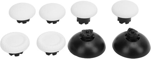 Thumbstick Caps Replacement Kit for Edge, Pro Elite, Pro, X Box Series Controllers, 6 Thumb Stick Grip Caps+2 Replacement Thumbstick (White) in Saudi Arabia