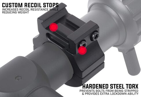 Monstrum Precision Picatinny Scope Rings with Integrated Level Bubble | 1 inch Diameter in Saudi Arabia