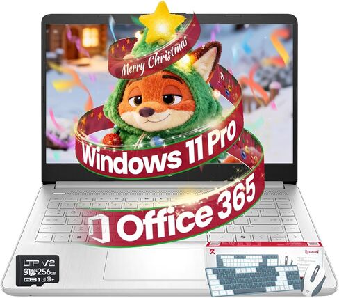 HP 14 Inch Student Laptop 2026 Ultra Light, Intel N150(Beats N4120), 16GB RAM, 384GB Storage(128GB UFS+256GB MSD),1 Year Microsoft 365, Wins 11 Pro, Copilot Key, Patented KB Kit, Willow Green in Saudi Arabia