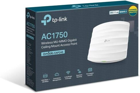 نقطة وصول واي فاي لاسلكية TP-Link AC1750 - تدعم 802.3at PoE+، نطاق مزدوج، 802.11AC، حامل السقف، تقنية MIMO 3x3 (EAP245 V1) in Saudi Arabia