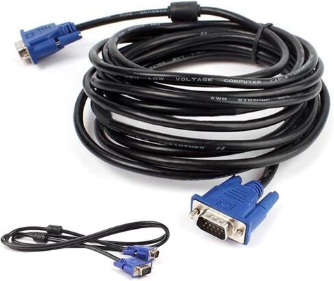 كابلات V/GA ​​1.5/3/5/10m V/GA ​​15 Pin ذكر إلى ذكر تمديد كابل للكمبيوتر TV M>oni>tor جهاز عرض HDTV(3M) in Saudi Arabia