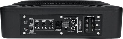 Hifonics Brutus BW-110A - مضخم صوت مدمج بقدرة 800 واط أسفل مقعد السيارة والشاحنة، مضخم صوت منخفض مع جهاز تحكم عن بعد ومجموعة قياس 4 زرقاء وحزمة حامل هاتف مغناطيسي الجاذبية، أسود in Kuwait