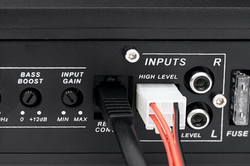 Hifonics Brutus BW-110A - مضخم صوت مدمج بقدرة 800 واط أسفل مقعد السيارة والشاحنة، مضخم صوت منخفض مع جهاز تحكم عن بعد ومجموعة قياس 4 زرقاء وحزمة حامل هاتف مغناطيسي الجاذبية، أسود in Kuwait