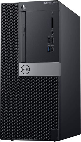 Dell OptiPlex 7070-T، Core i5-9500 3.0 جيجا هرتز، ذاكرة الوصول العشوائي 32 جيجا، محرك أقراص الحالة الصلبة 2 تيرابايت، DVDRW، واي فاي داخلي، Windows 11 Pro 64 بت، (متجدد) in Saudi Arabia