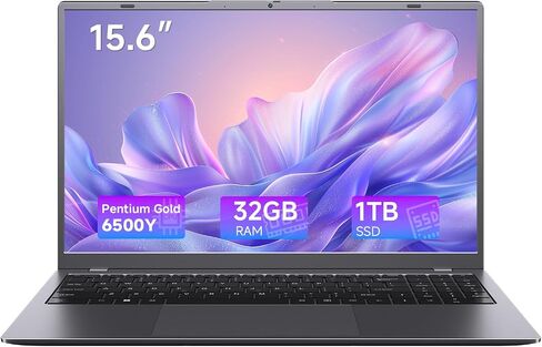 Laptop, 32GB RAM 1TB SSD Laptop Computer, 6500Y Processor (Beats N5095, Up to 3.4GHz), 15.6" FHD IPS Display Win 11 Laptops pc, WiFi 5, BT 5.2, HDMI, USB-C, Long Battery Life Laptops for Student in Saudi Arabia