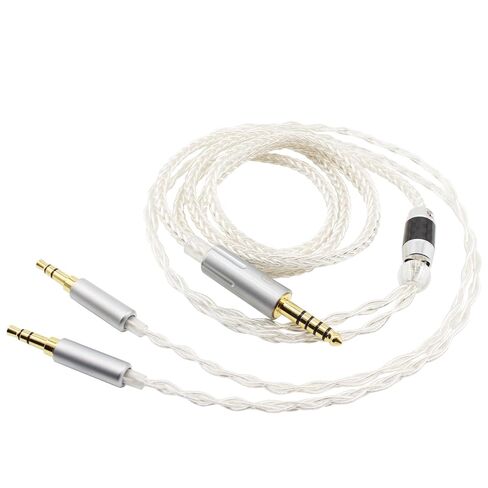 Youkamoo 4.4mm Balanced Replacement Cable Compatible with Hifiman Sundara, Ananda, Arya, HE400SE, HE4XX, HE-400i Headphones, 4.4mm to Dual 3.5mm Male, 4 feet - 1.2m in Saudi Arabia