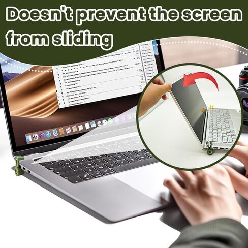 حامل كمبيوتر محمول على شكل حلزون، حامل شاشة صغير الحجم ومحمول، أداة مكتب بلاستيكية متعددة الأغراض لأجهزة الكمبيوتر المحمول والكمبيوتر اللوحي والهاتف والكتب - عبوتان (أصفر + أخضر) in Kuwait