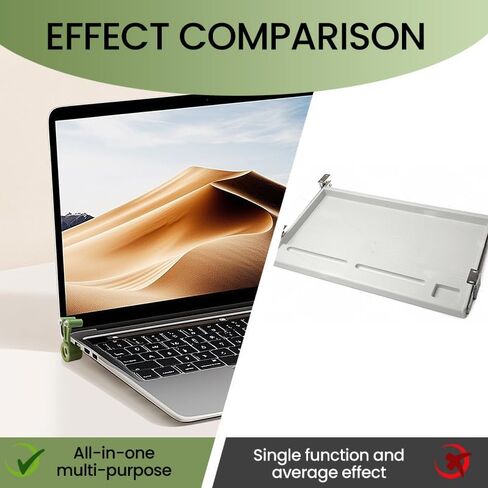 حامل كمبيوتر محمول على شكل حلزون، حامل شاشة صغير الحجم ومحمول، أداة مكتب بلاستيكية متعددة الأغراض لأجهزة الكمبيوتر المحمول والكمبيوتر اللوحي والهاتف والكتب - عبوتان (أصفر + أخضر) in Kuwait