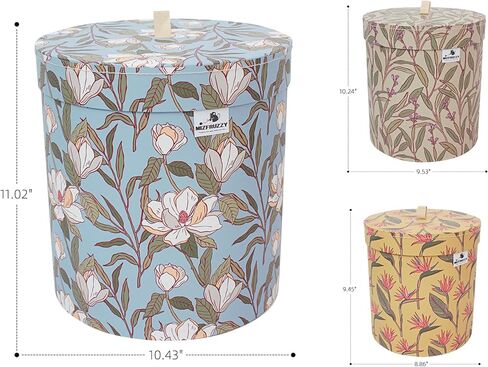 3-Piece Decorative Storage Boxes with Lids,Geometric Pattern, Blue White Orange Green, Cardboard Keepsake Box Set, Wool Storage, Home Decor, Modern Decoration Organizer, Toy Bin in Saudi Arabia