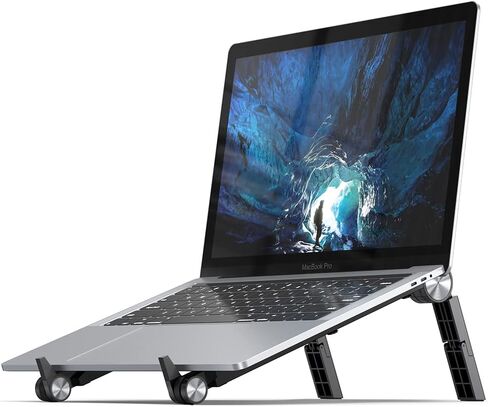 Laptop Riser Stand Portable - Foldable Ergonomic Computer & Notebook Stand Holder for Desk, Height Adjustable Lift, Compatible with MacBook Air Pro, Dell XPS, HP (10-15.6'') in Saudi Arabia