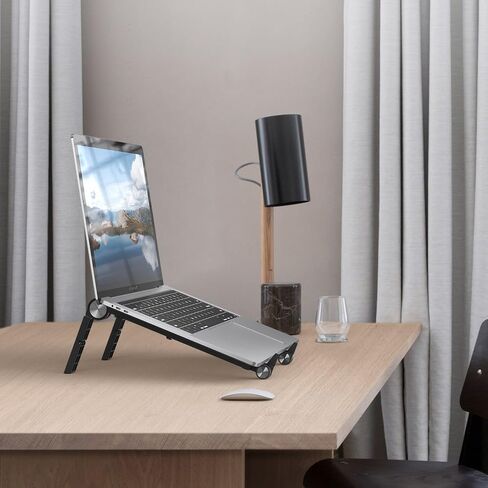 Laptop Riser Stand Portable - Foldable Ergonomic Computer & Notebook Stand Holder for Desk, Height Adjustable Lift, Compatible with MacBook Air Pro, Dell XPS, HP (10-15.6'') in Saudi Arabia