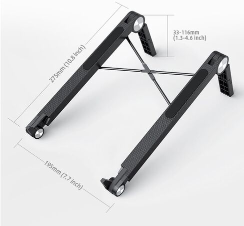 Laptop Riser Stand Portable - Foldable Ergonomic Computer & Notebook Stand Holder for Desk, Height Adjustable Lift, Compatible with MacBook Air Pro, Dell XPS, HP (10-15.6'') in Saudi Arabia