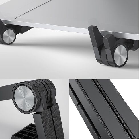 Laptop Riser Stand Portable - Foldable Ergonomic Computer & Notebook Stand Holder for Desk, Height Adjustable Lift, Compatible with MacBook Air Pro, Dell XPS, HP (10-15.6'') in Saudi Arabia
