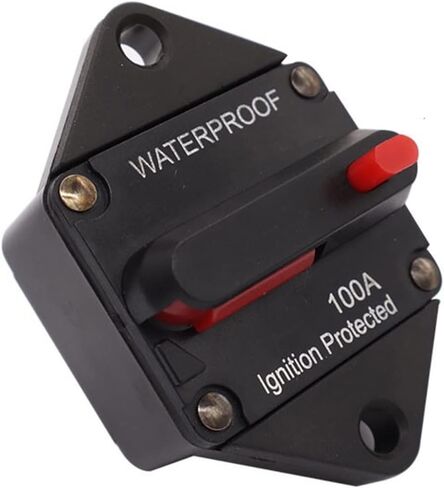 20-200A 12V 48V صمام قاطع دائرة مضخم صوت السيارة، حامل مضخم صوت ستيريو مجدد، محول مع زر إعادة الضبط اليدوي (150 أمبير) in Saudi Arabia