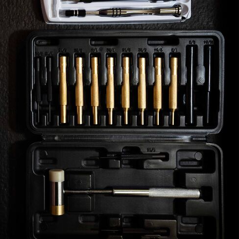 Wheeler Interchangeable Hammer Set Includes Two Hammers with Metal, Brass, Nylon, and Rubber Heads for Gunsmithing in Saudi Arabia