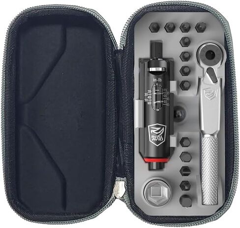 Real Avid Smart-Torq & X3 Driver Kit - Adjustable Limiter 15-65 In-Lbs, 3-in-1 X3 Driver Ratchet, T-Handle, Screwdriver, 12 Bits in a Compact Case in Saudi Arabia