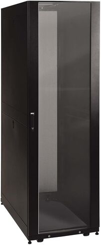 Eaton Tripp Lite 42U خزانة ذات رف ذو عمق قياسي مع نافذة أكريليك شفافة، 3000 رطل. السعة، أسود (SR42UBG) in Kuwait